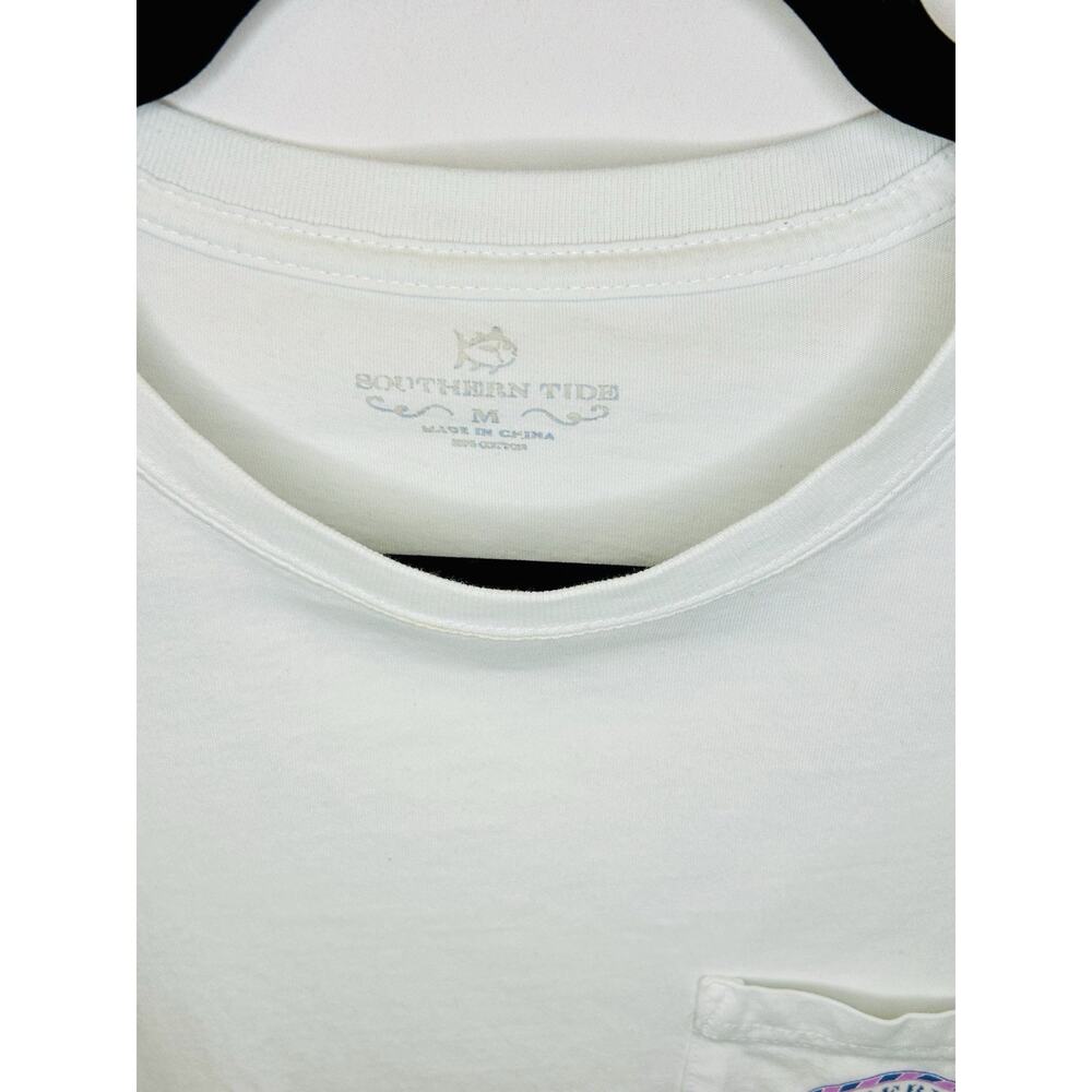 SOUTHERN TIDE L/S ORIGINAL MEDALLION SKIPJACK TEE - WHITE- WOMEN’S MEDIUM - Picture 5 of 5